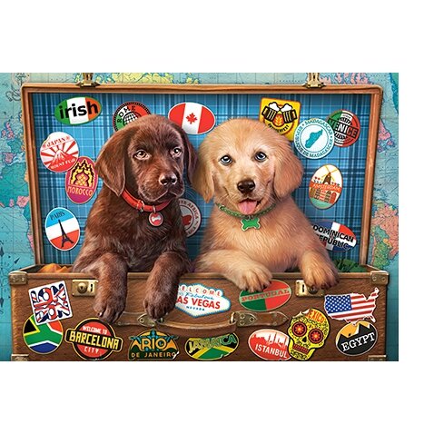 Castorland dėlionė STOWAWAY PUPS 300 det – vaizdas 2