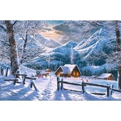 Castorland dėlionė Snowy Morning 1500 det – vaizdas 2