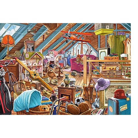 Castorland dėlionė The Cluttered Attic 500 det – vaizdas 2