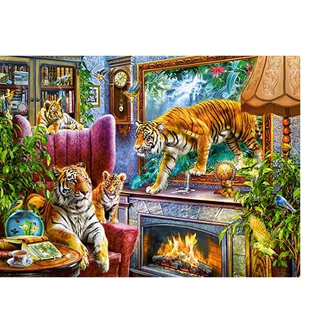 Castorland dėlionė TIGERS COMMING TO LIFE 3000 det – vaizdas 2