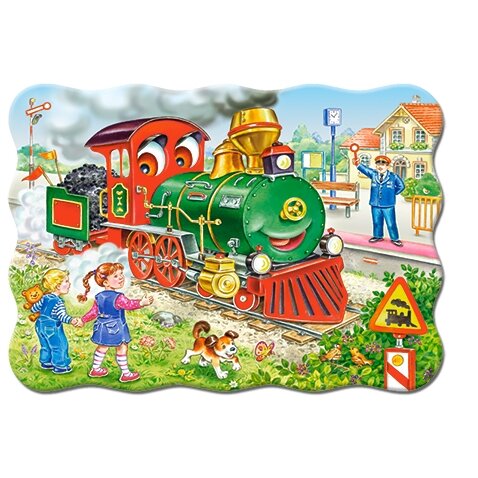 Castorland dėlionė GREEN LOCOMOTIVE 30 det – vaizdas 2