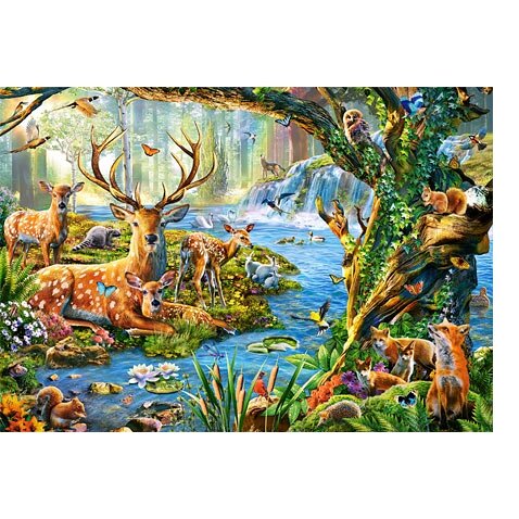 Castorland dėlionė Forest life 500 det – vaizdas 2