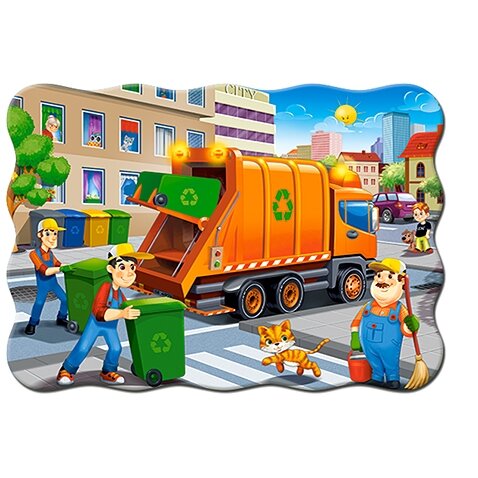 Castorland dėlionės Garbage Car 30 det – vaizdas 2