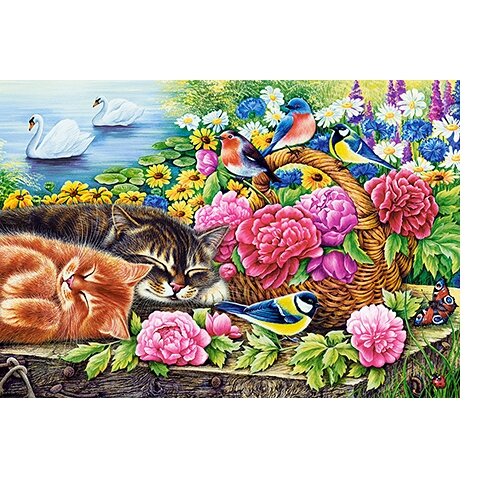 Castorland dėlionė Lazy Sunday 1000 det – vaizdas 2