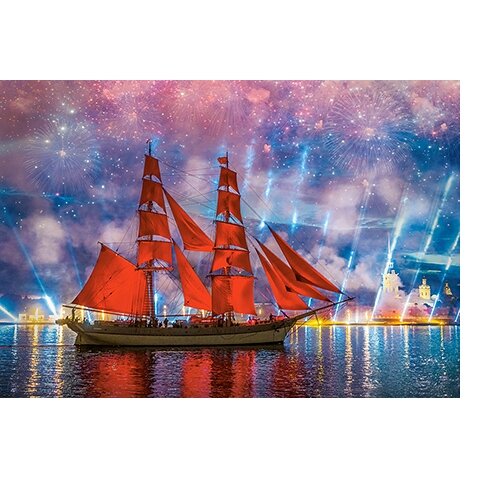 Castorland dėlionė RED FRIGATE 1000 det – vaizdas 2