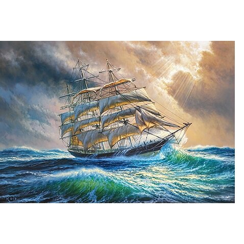 Castorland dėlionė SAILING AGAINST ALL ODDS 1000 det – vaizdas 2