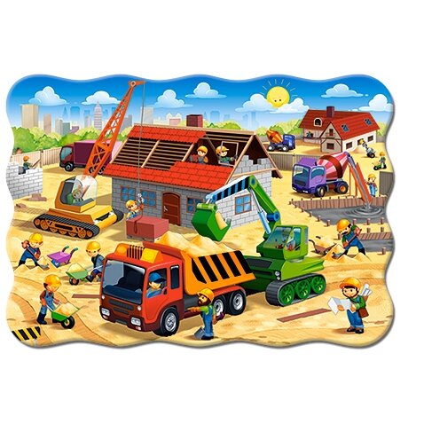 Castorland HOUSE IN CONSTRUCTION dėlionė 30 det – vaizdas 2