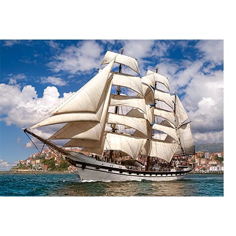Castorland dėlionė Tall Ship Leaving Harbour 500 det – vaizdas 2