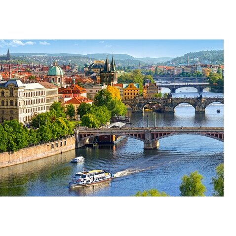 Castorland dėlionė View of Bridges in Prague 500 det – vaizdas 2