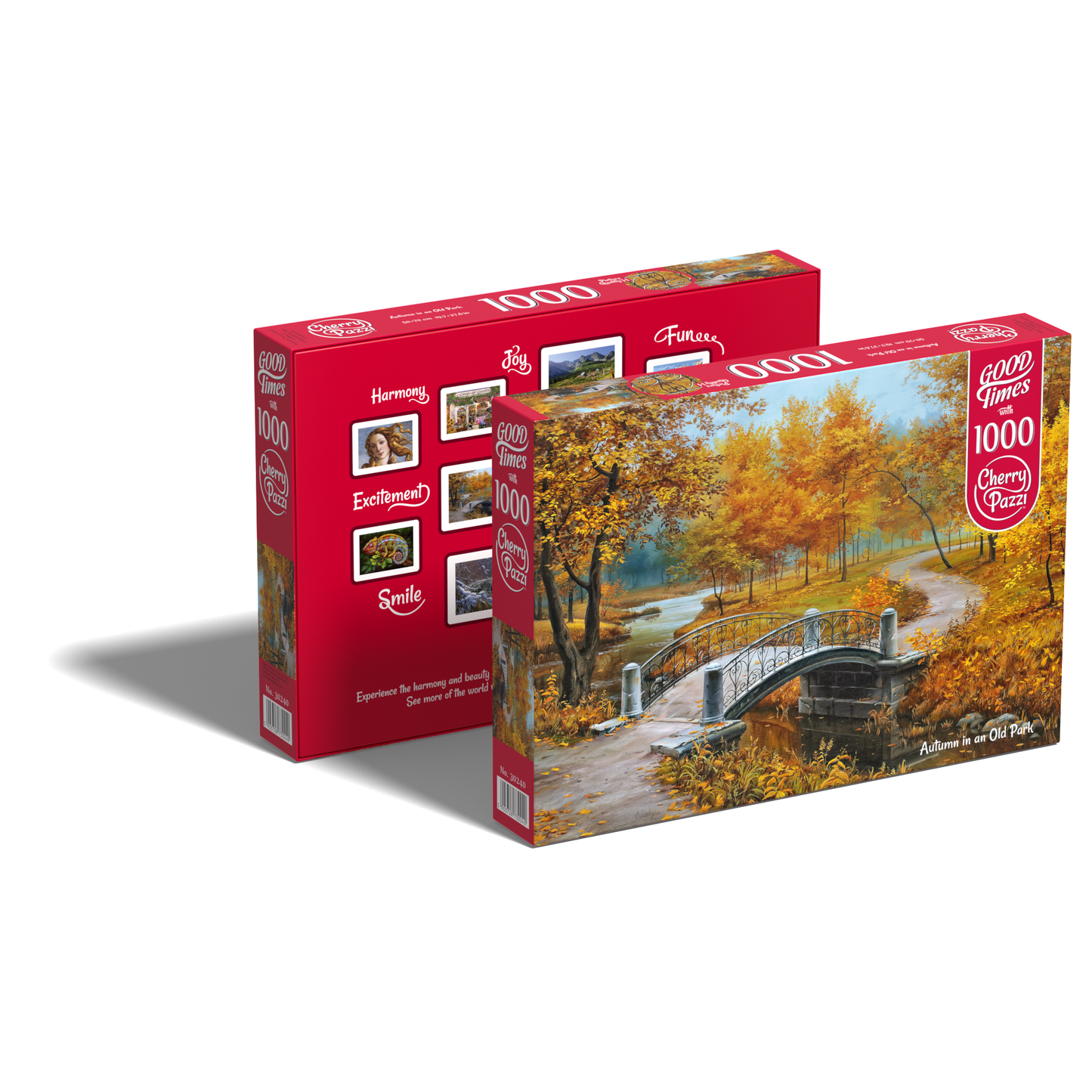 Cherry Pazzi dėlionė Autumn in an old park 1000 det – vaizdas 3