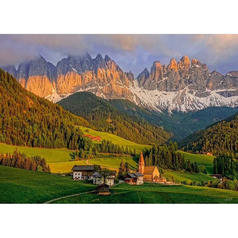 Cherry Pazzi dėllionė Santa Maddalena, Dolomites 1000 det – vaizdas 2