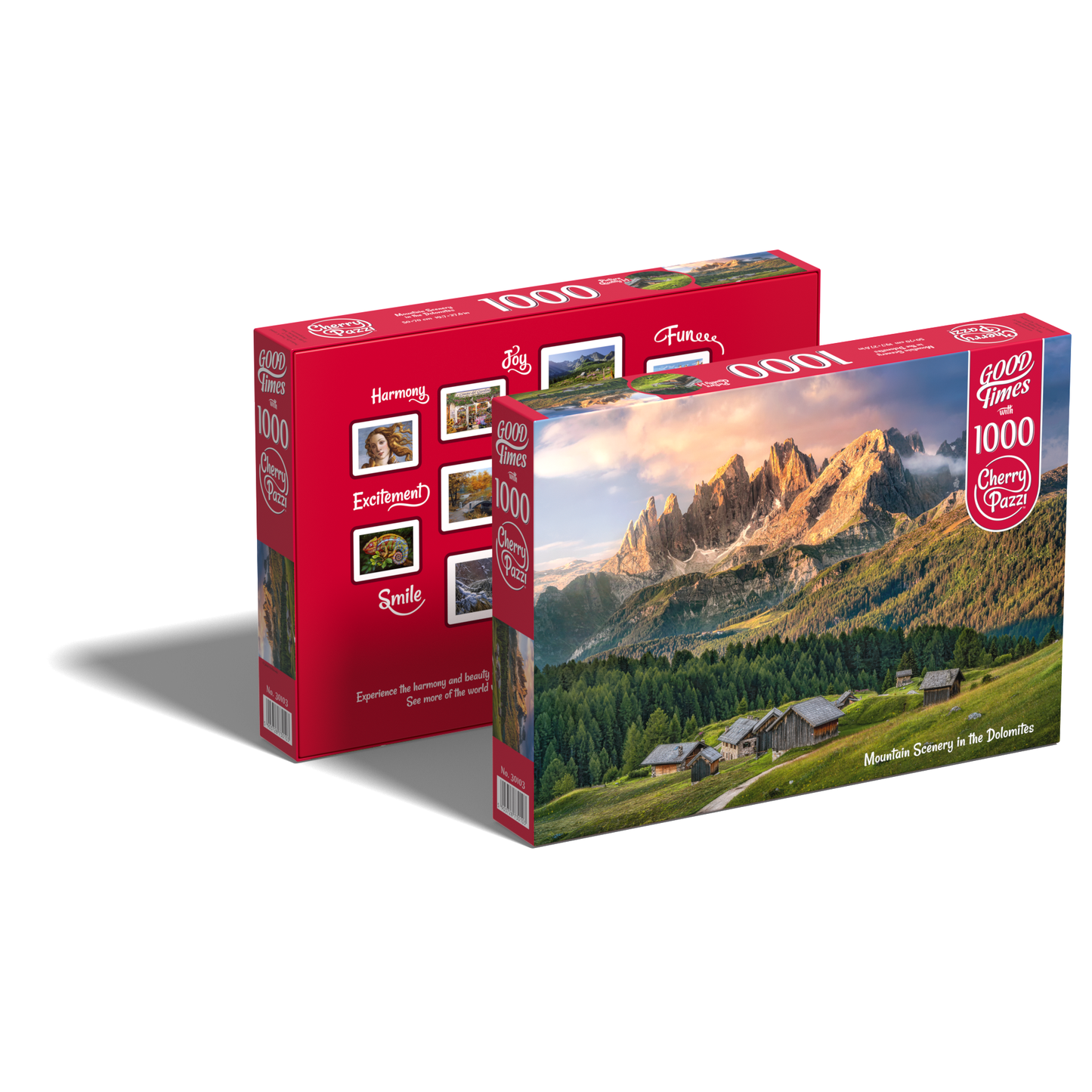 Cherry Pazzi dėllionė Mountain Scenery in the Dolomites 1000 det – vaizdas 3