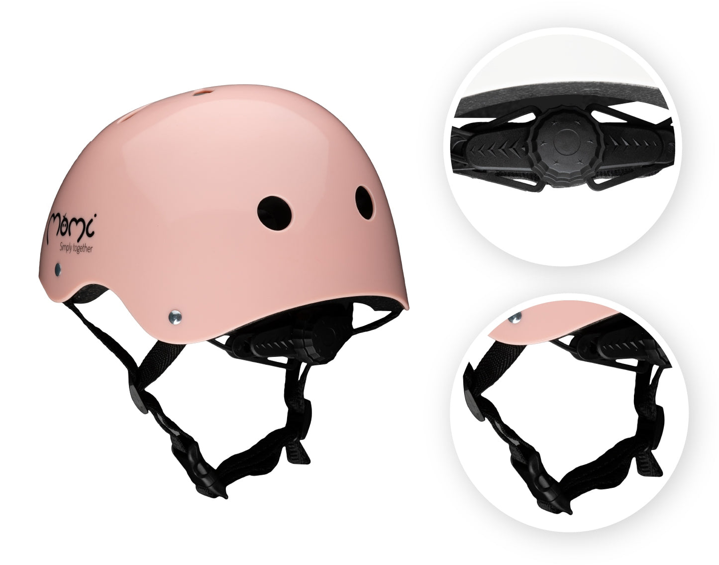 MoMi Mimi vaikiškas apsauginis šalmas rožinis, vaizdas 2