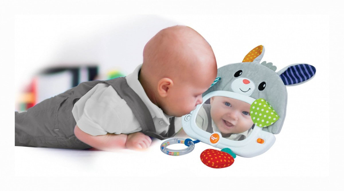 Bunny muzikinė dėžutė su veidrodžiu ant lovos rėmo – vaizdas 3