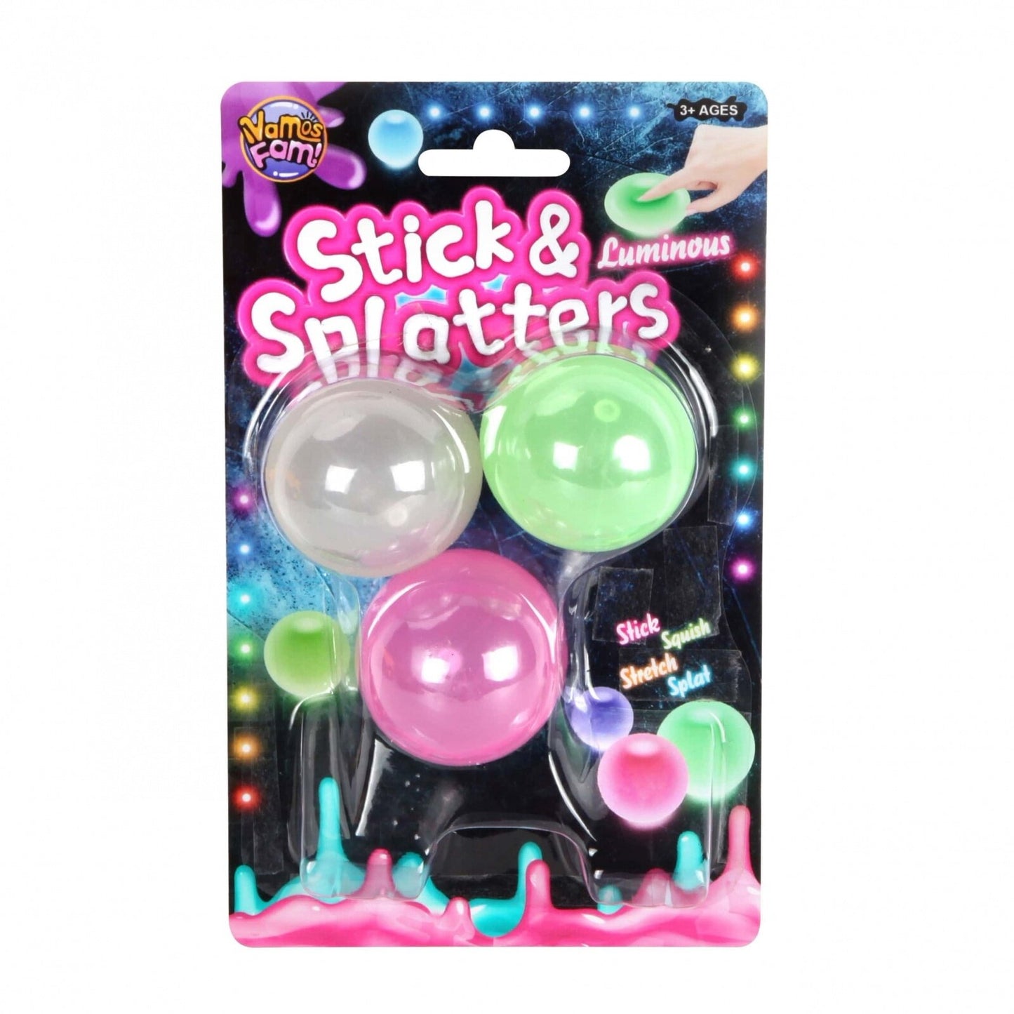 Lipnūs antistresiniai kamuoliukai Globbes, šviečiantys tamsoje – pagrindinis vaizdas