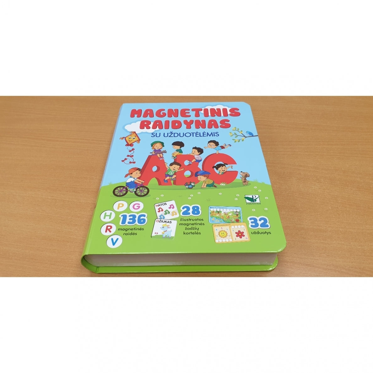 Magnetinis RAIDYNAS su užduotėlėmis 136 raidės, 28 kortelės, 32 užduotys – vaizdas 3