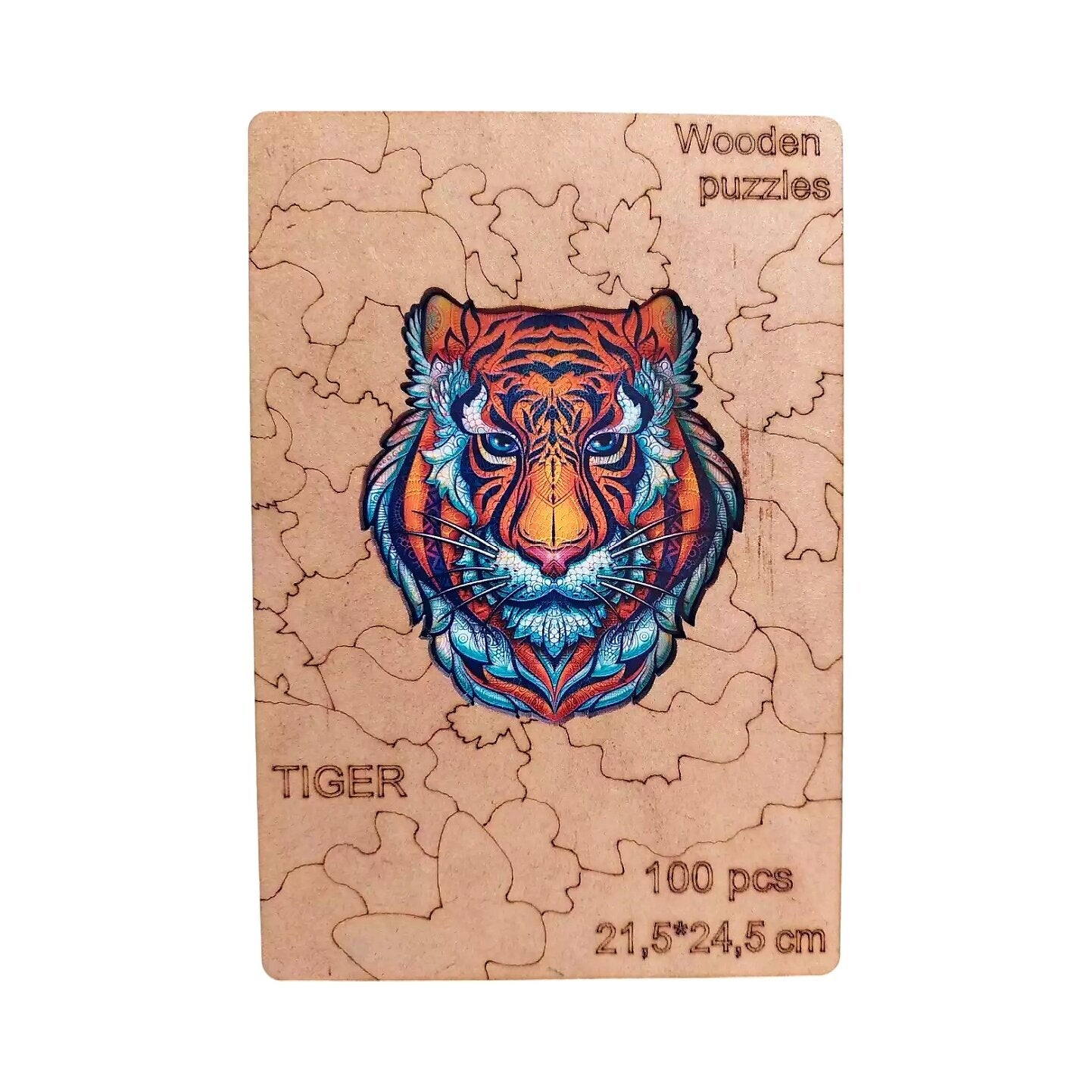 Unikali medinė dėlionė Tigras 100 detalių MasterWood