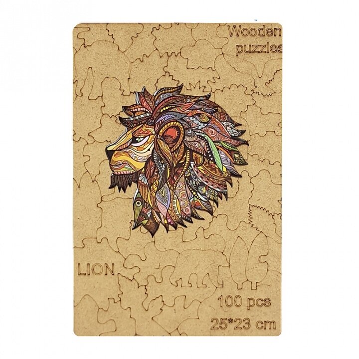 Unikali medinė dėlionė Liūtas 100 detalių MasterWood