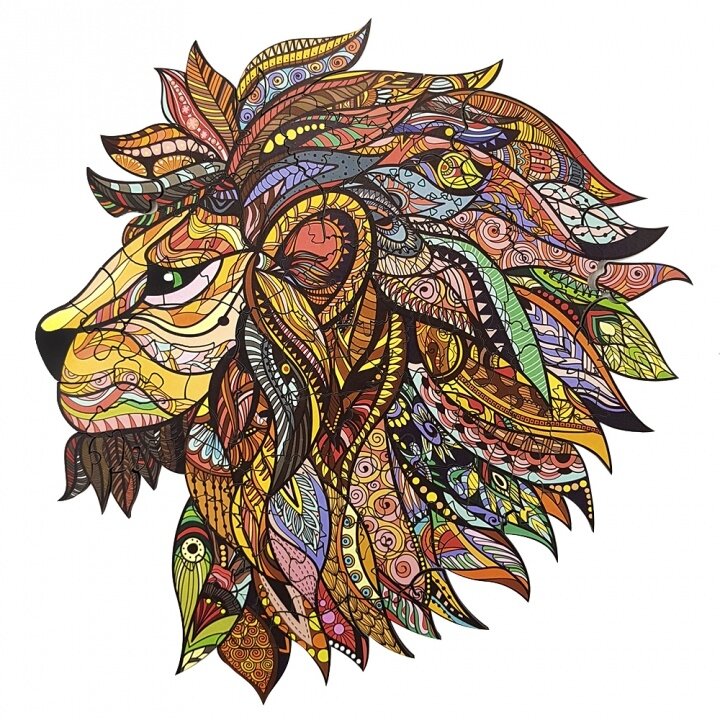 Unikali medinė dėlionė Liūtas 100 detalių MasterWood