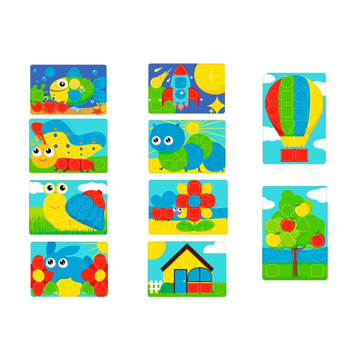 Žaidimas Mozaika 26 detalės ir 10 trafaretų Technok 6269