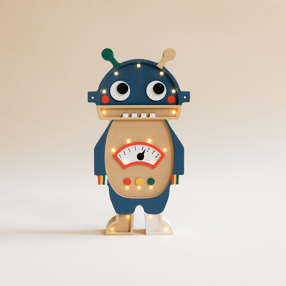 Medinė lempa Robotas – vaizdas 4