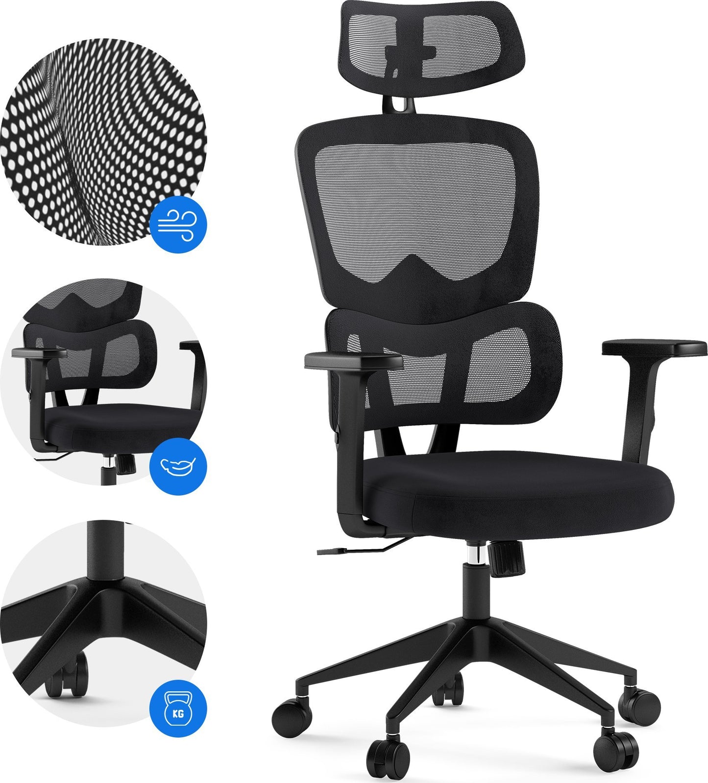 Ergonominė biuro kėdė paaugliui Veno – nuotrauka 5