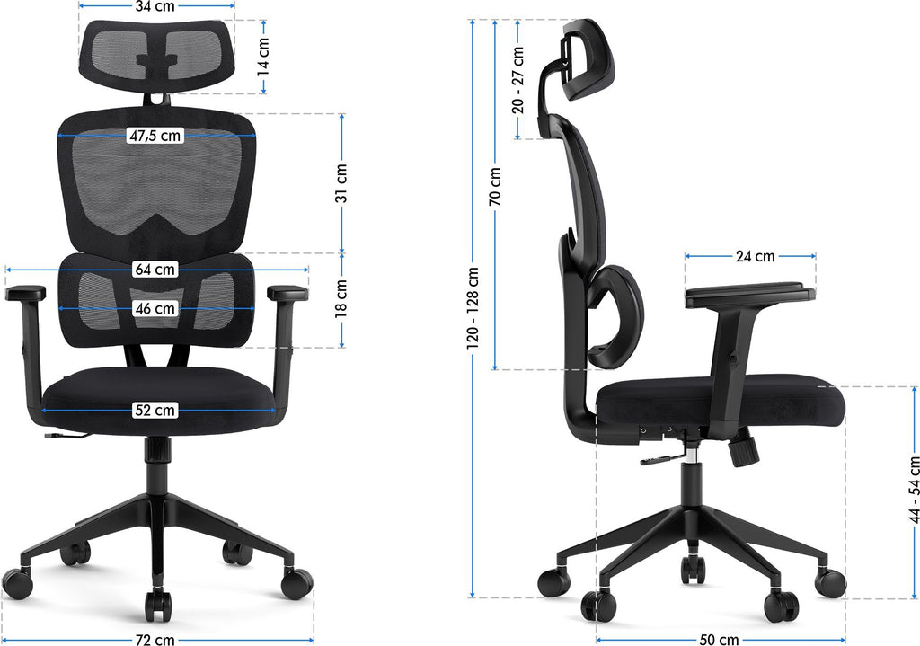 Ergonominė biuro kėdė paaugliui Veno – nuotrauka 14