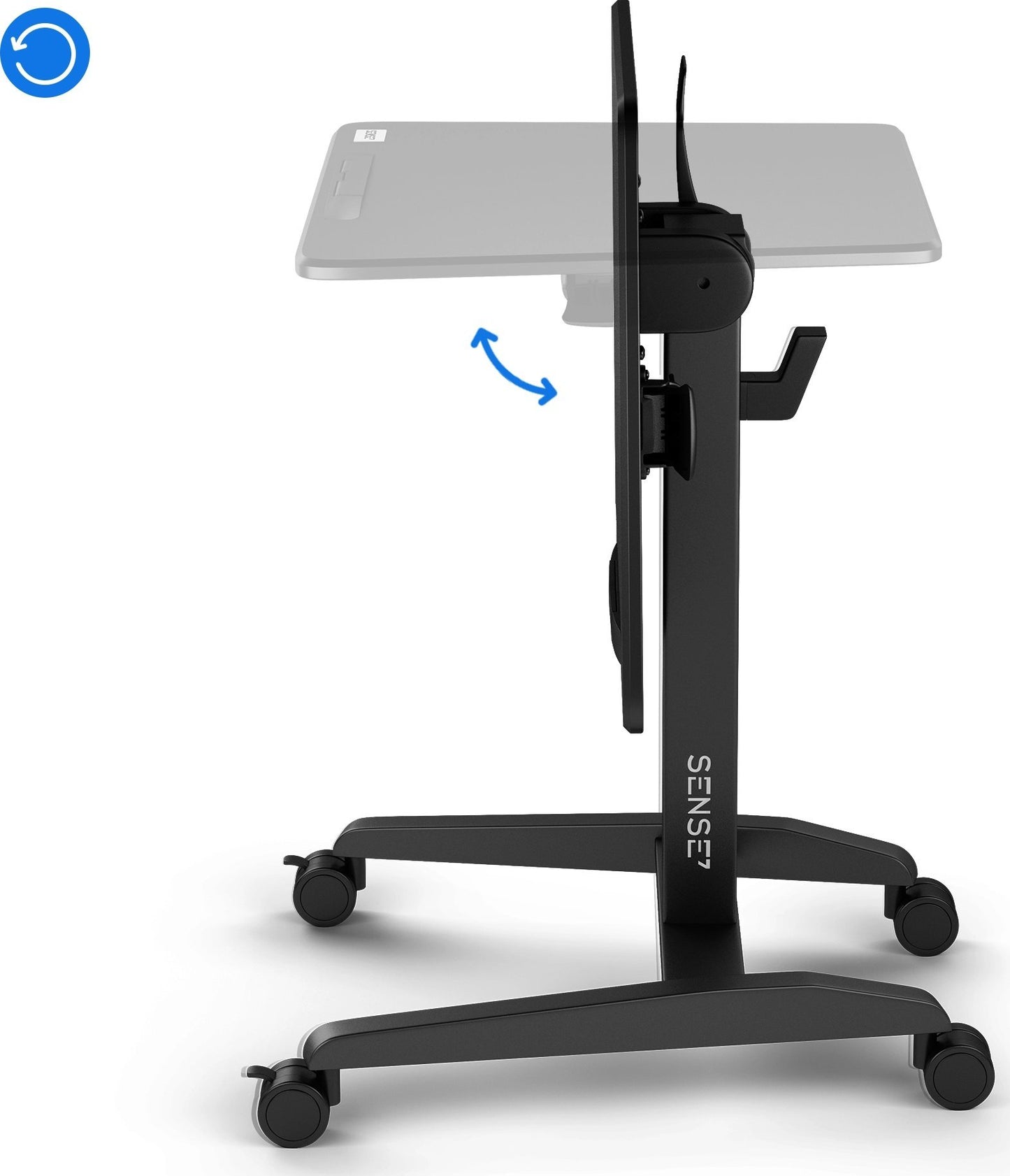 Mobilus reguliuojamo aukščio stalas 70x52 cm – nuotrauka 6