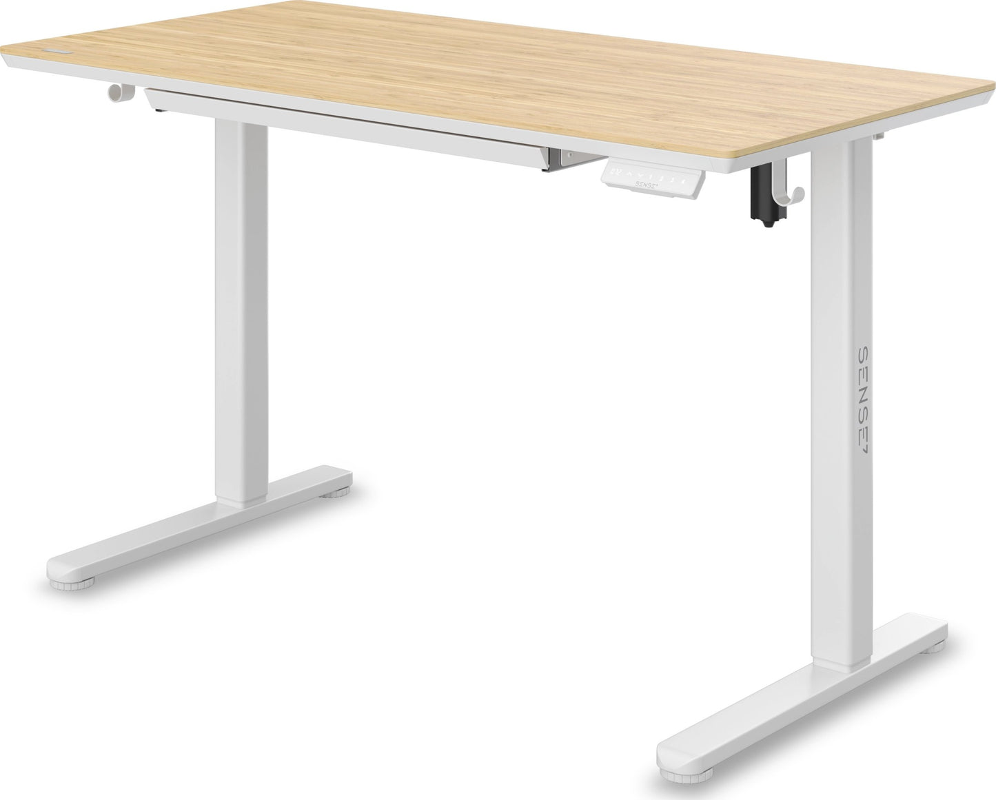 Elektrinis stalas su bambukiniu stalviršiu NEWAI 120x60 cm – nuotrauka 10