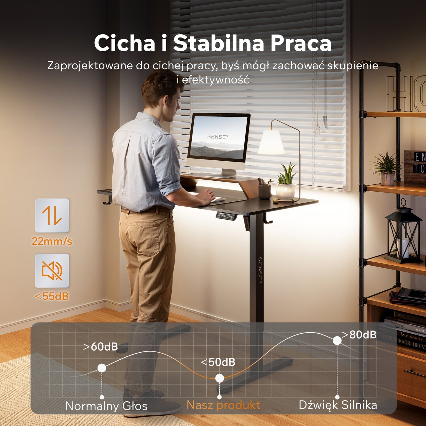 Nojo Light stalas, juoda spalva - naudojimas interjere