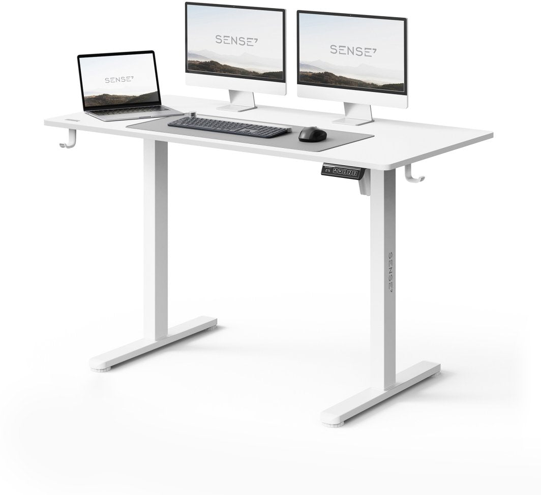 Nojo Light elektrinis stalas, balta, 120x60 cm - bendras vaizdas