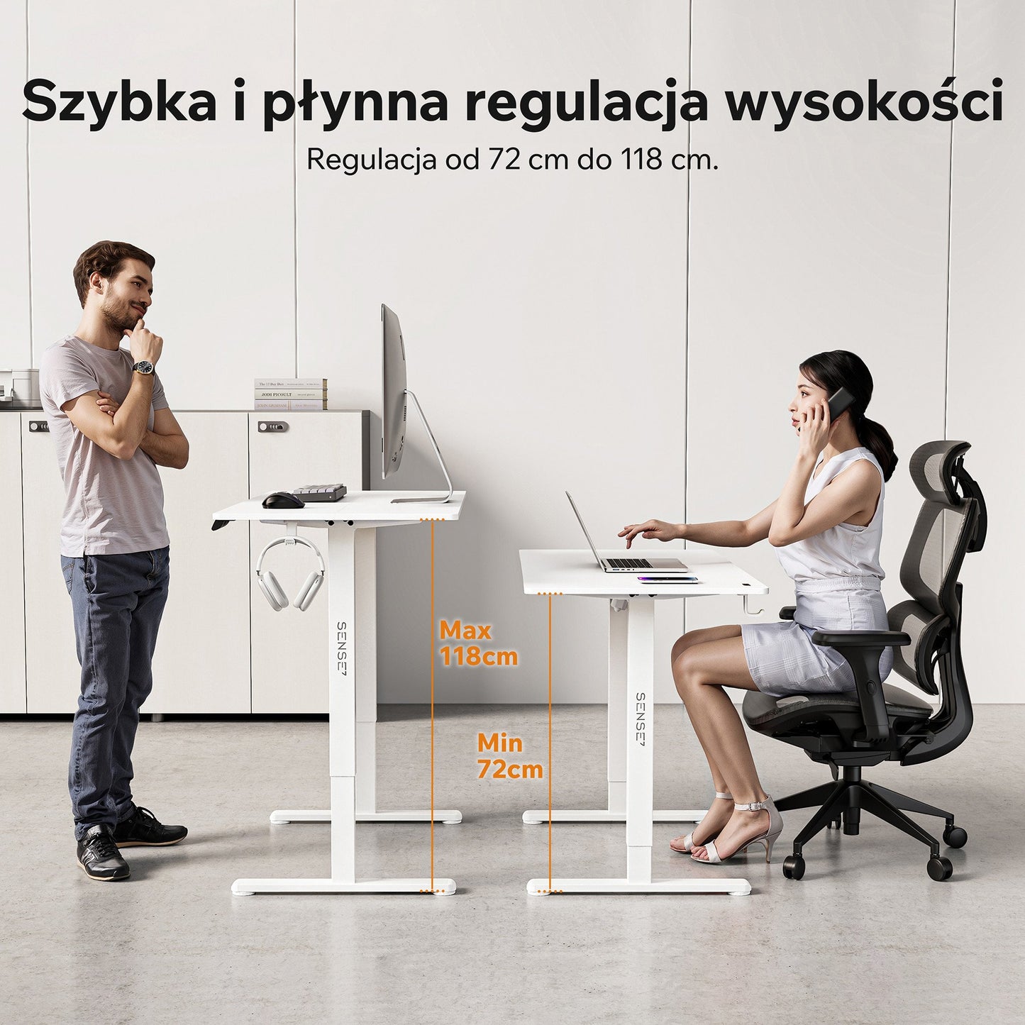 Nojo Light stalas, balta spalva - detalė