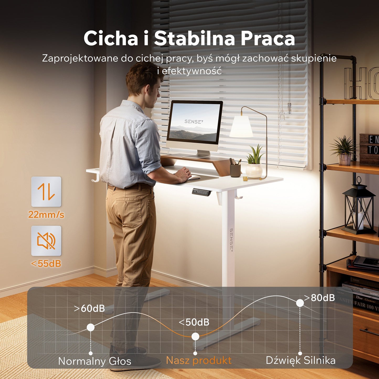 Nojo Light stalas, balta spalva - naudojimas interjere