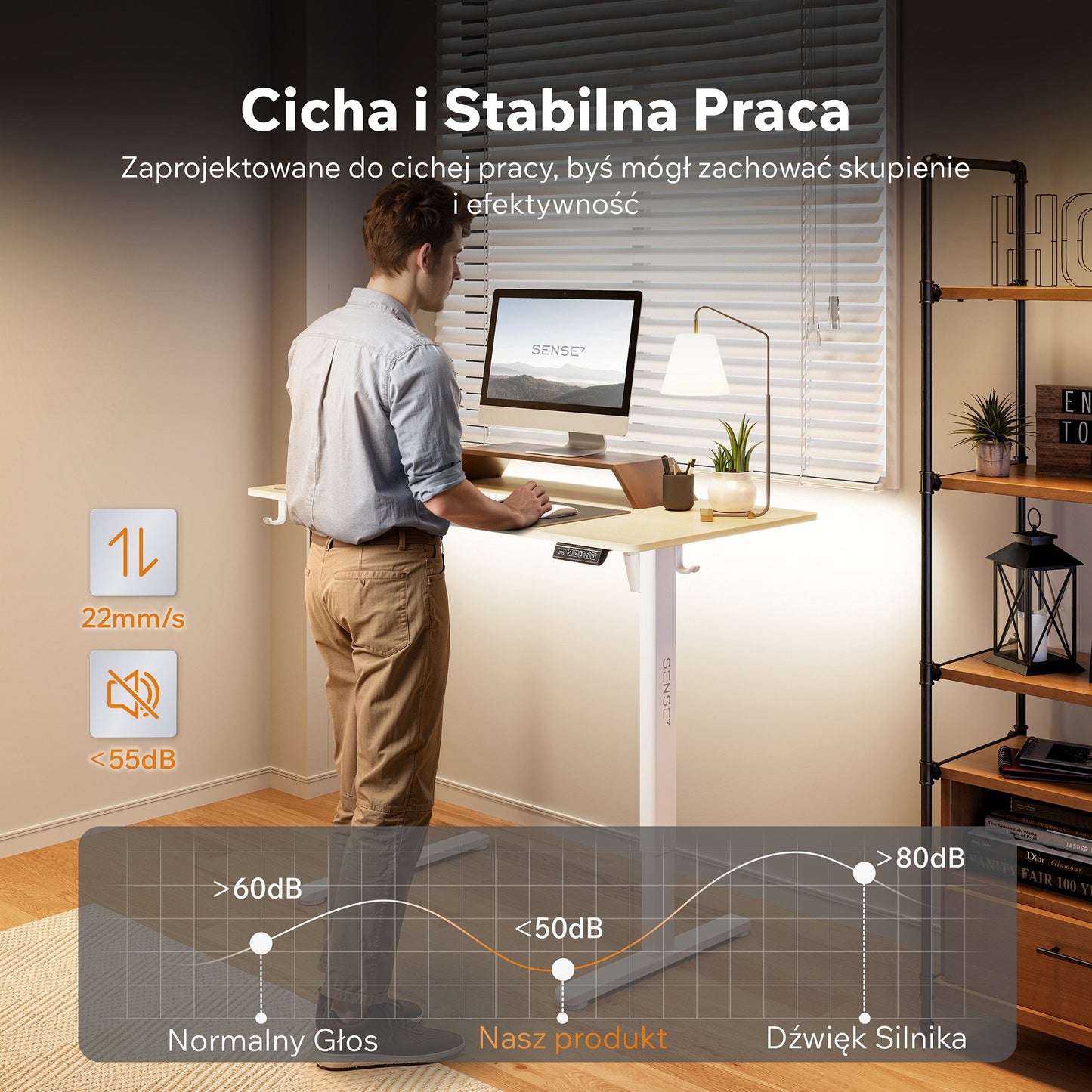 Nojo Light stalas, balta/pušis - naudojimas interjere