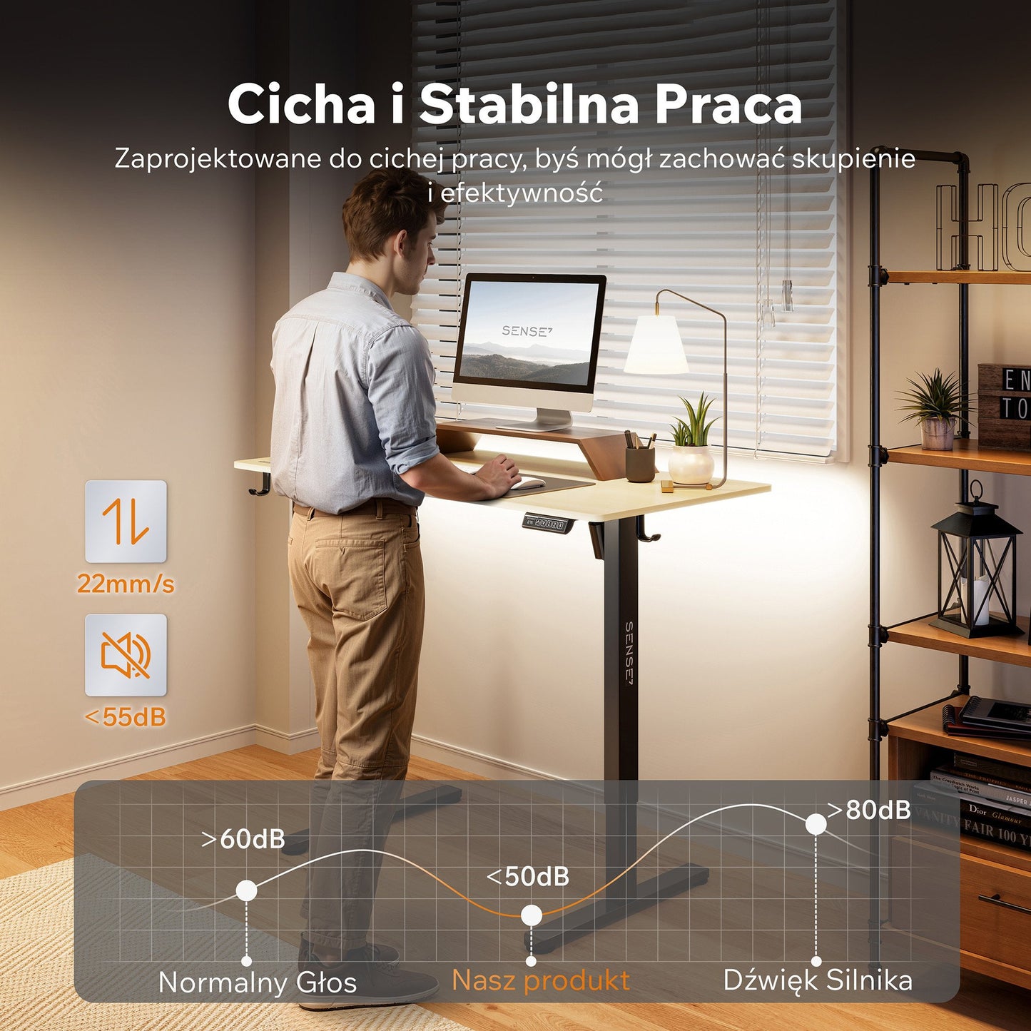 Nojo Light stalas, juoda/pušis - naudojimas interjere