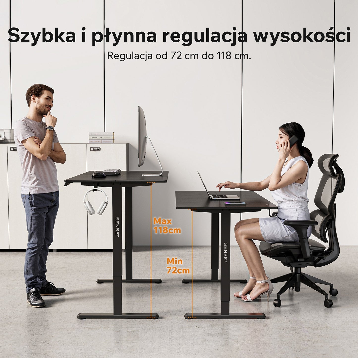 Nojo Light stalas, juoda spalva - detalė