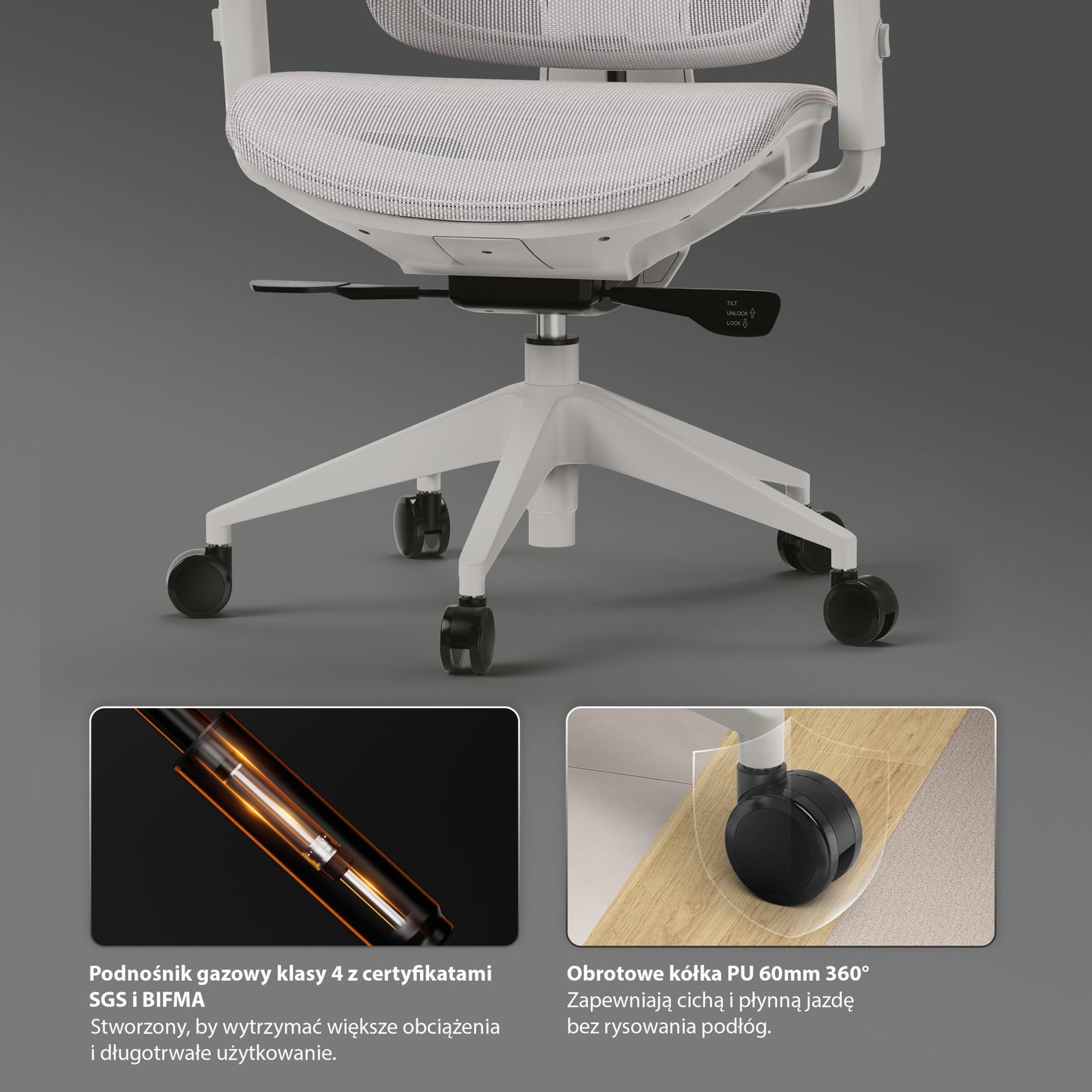 Ergonominė biuro kėdė mokiniui Nobu – nuotrauka 21
