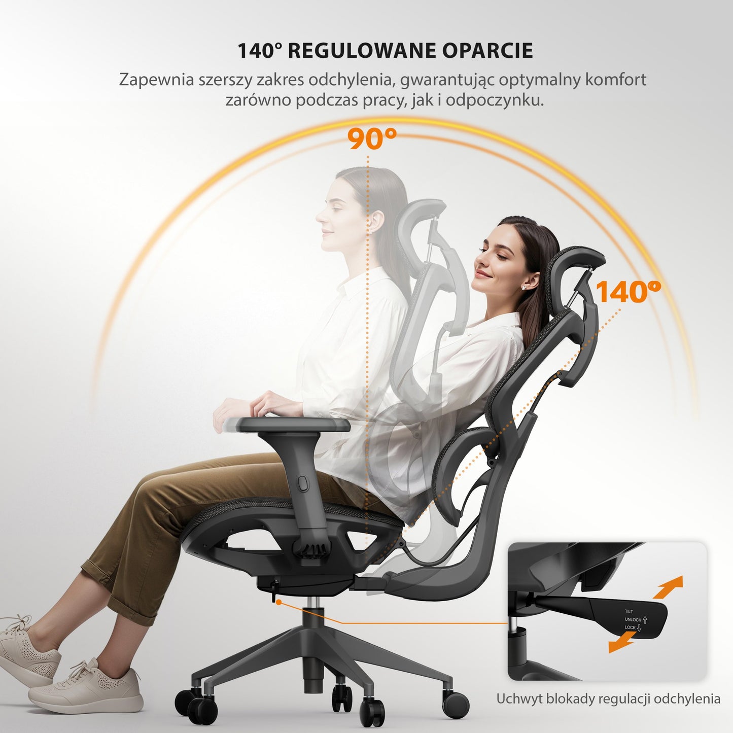 Ergonominė biuro kėdė mokiniui Nobu – nuotrauka 31