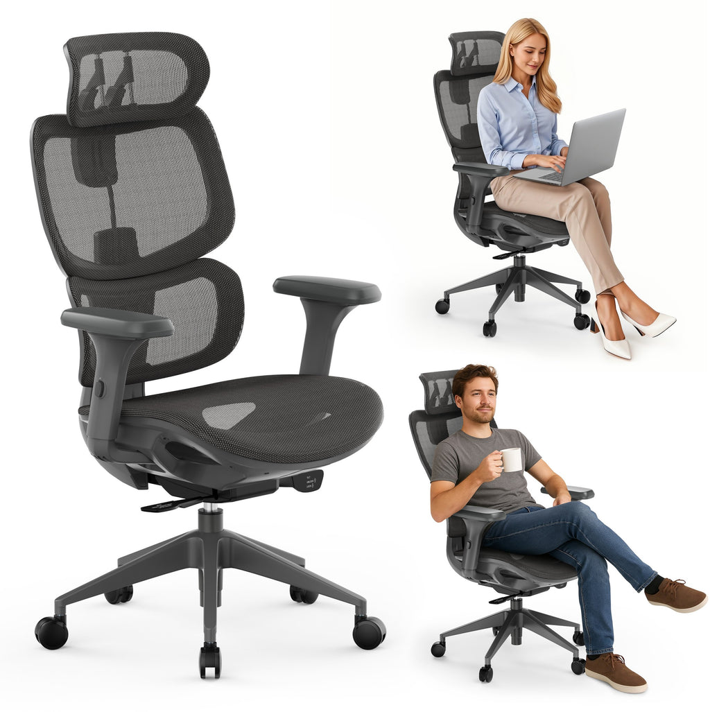 Ergonominė biuro kėdė mokiniui Nobu – nuotrauka 36