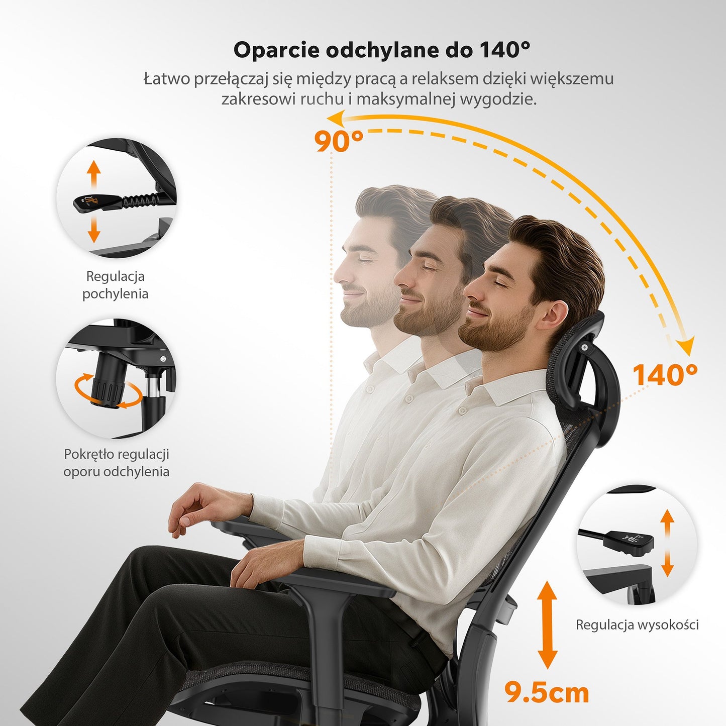 Ergonominė biuro kėdė mokiniui Neyo – nuotrauka 10