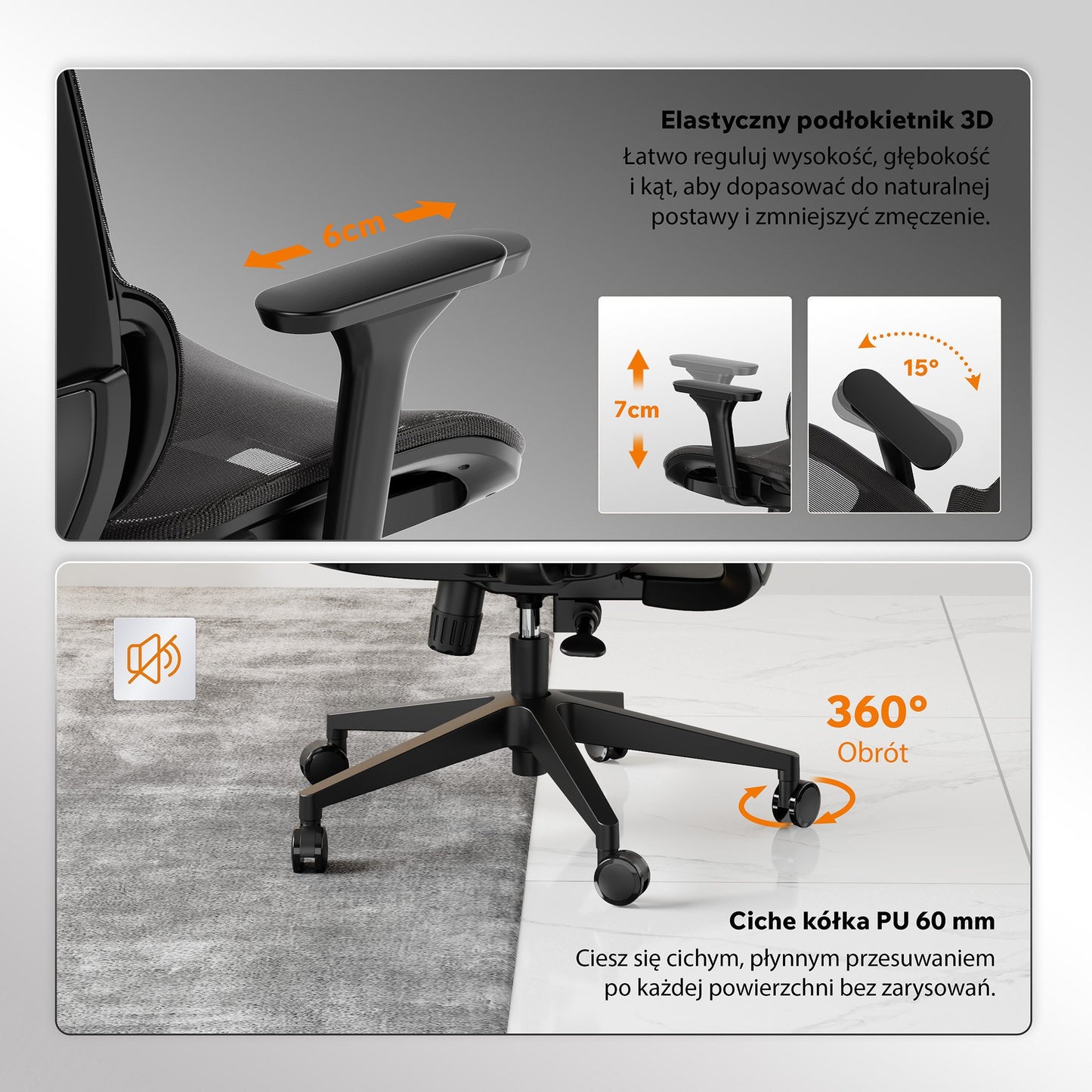 Ergonominė biuro kėdė mokiniui Neyo – nuotrauka 11