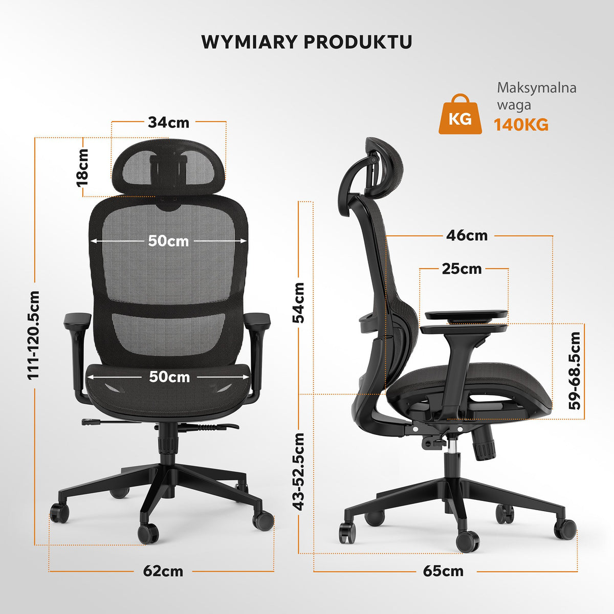 Ergonominė biuro kėdė mokiniui Neyo – nuotrauka 13
