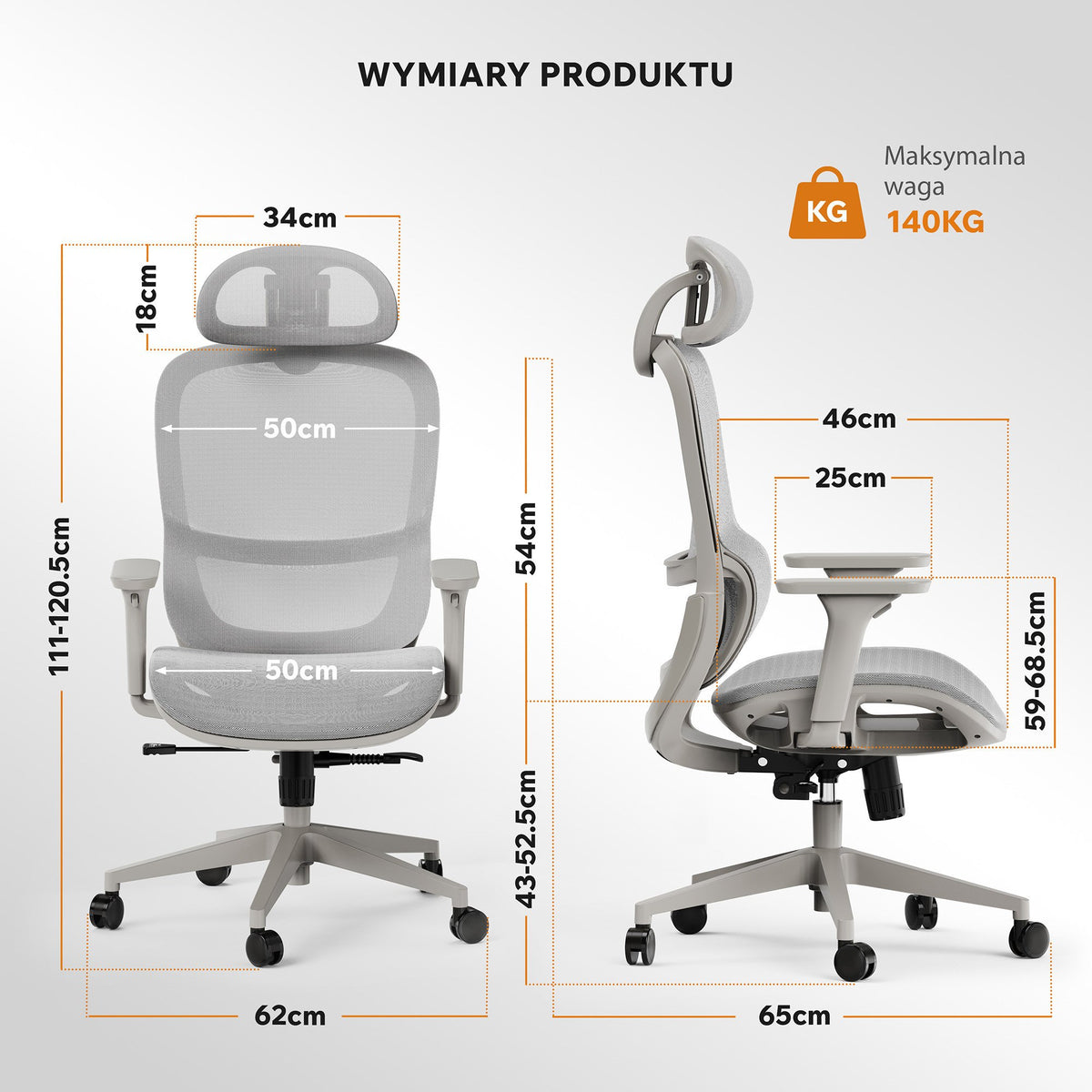 Ergonominė biuro kėdė mokiniui Neyo – nuotrauka 26