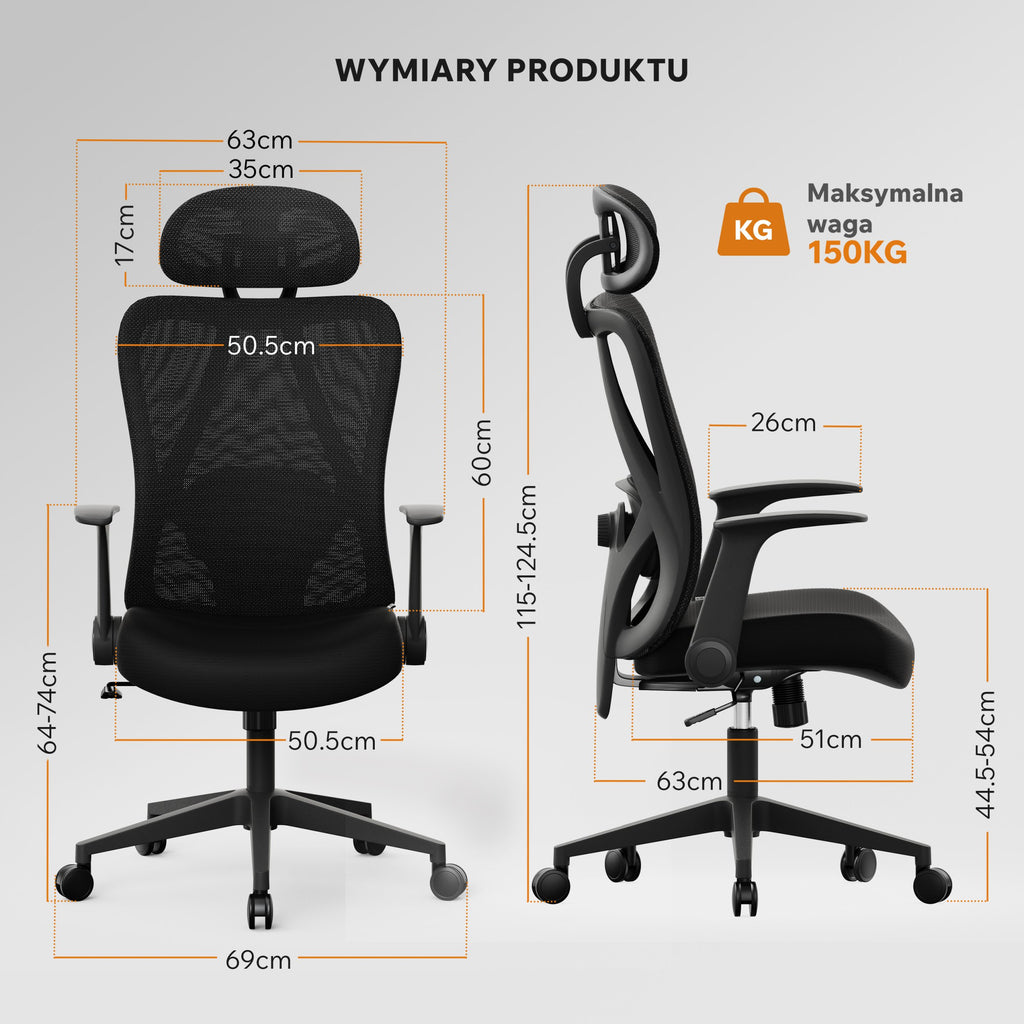 Ergonominė biuro kėdė paaugliui Noxo – nuotrauka 4