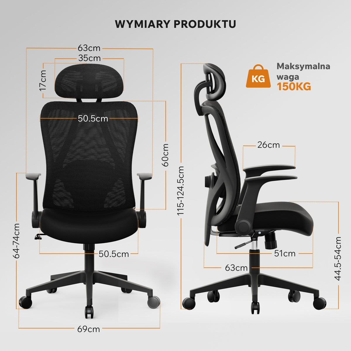 Ergonominė biuro kėdė paaugliui Noxo – nuotrauka 4