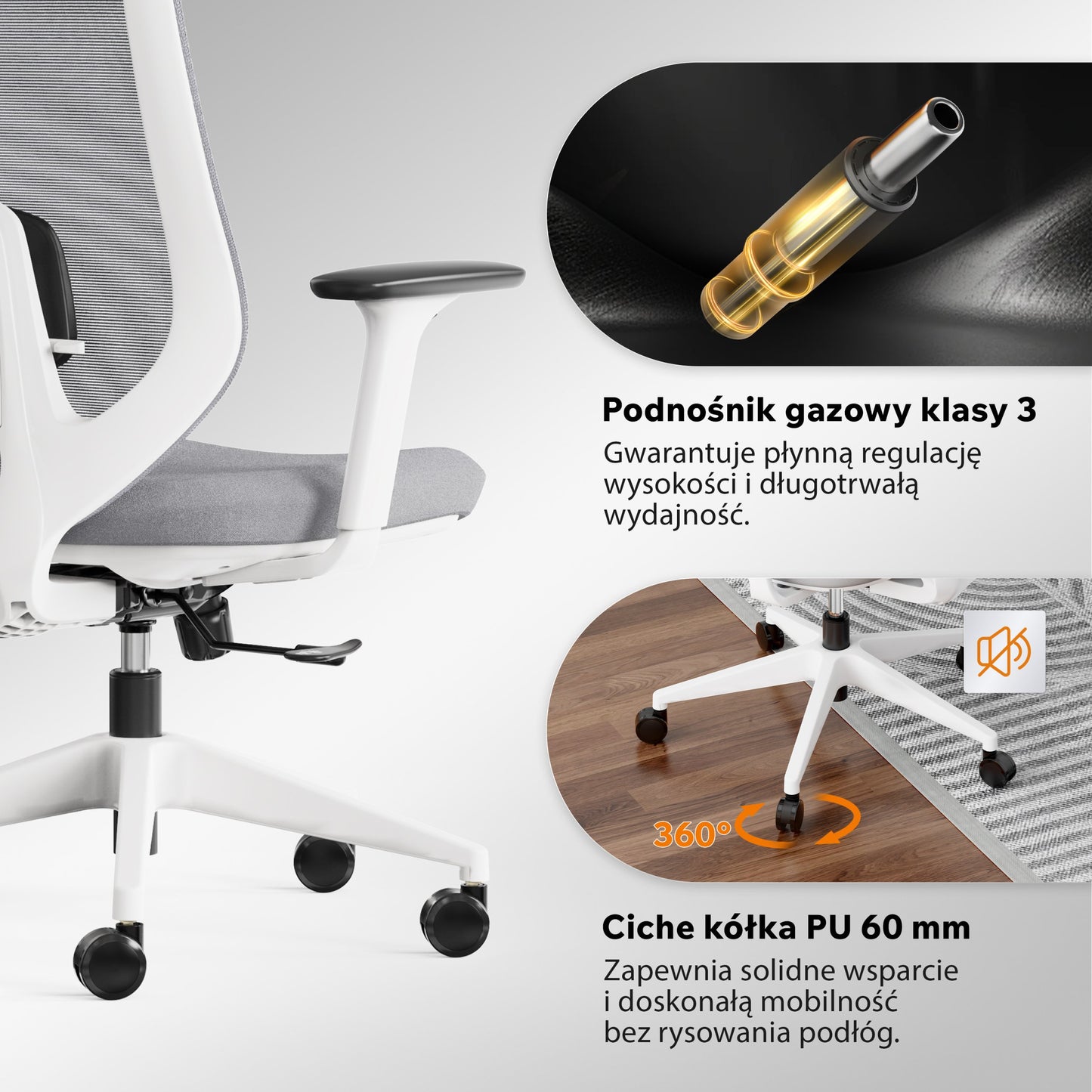 Ergonominė biuro kėdė paaugliui Nakai – nuotrauka 19