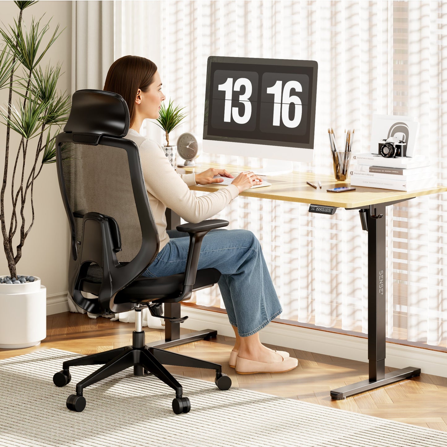 Ergonominė biuro kėdė paaugliui Nakai – nuotrauka 3