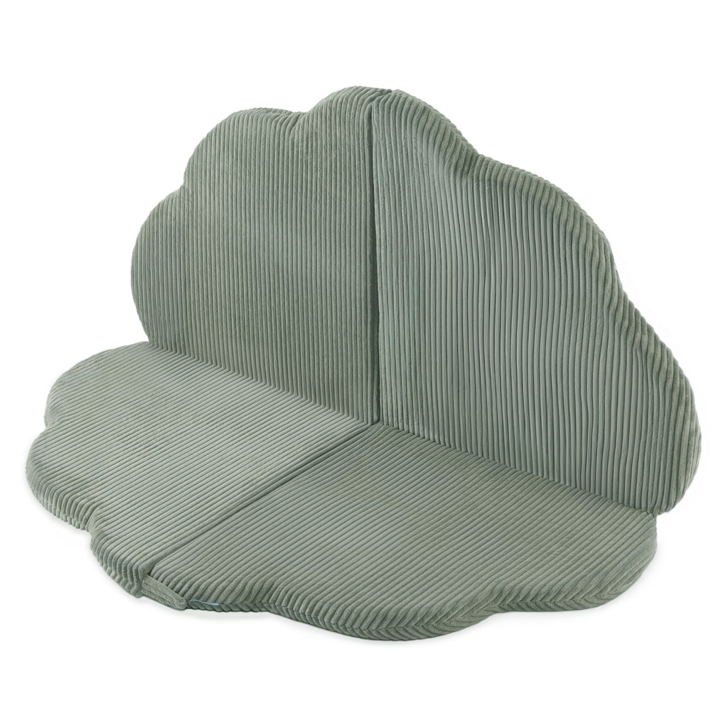 Prabangus PLUSH NEST Pūkuotos Gėlės Kilimėlis, Žalias Kordurojus – vaizdas 7