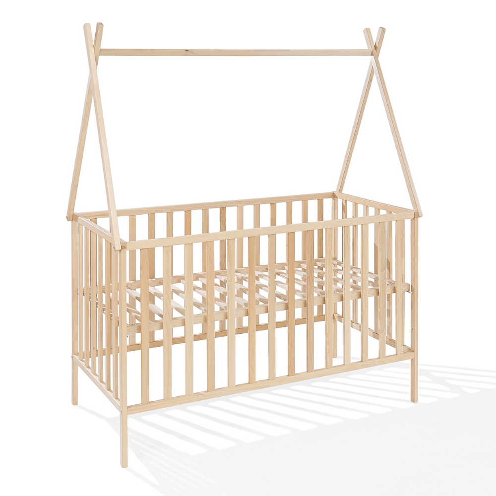 Medinė kūdikio lovytė 120×60 TIPI (be lako)