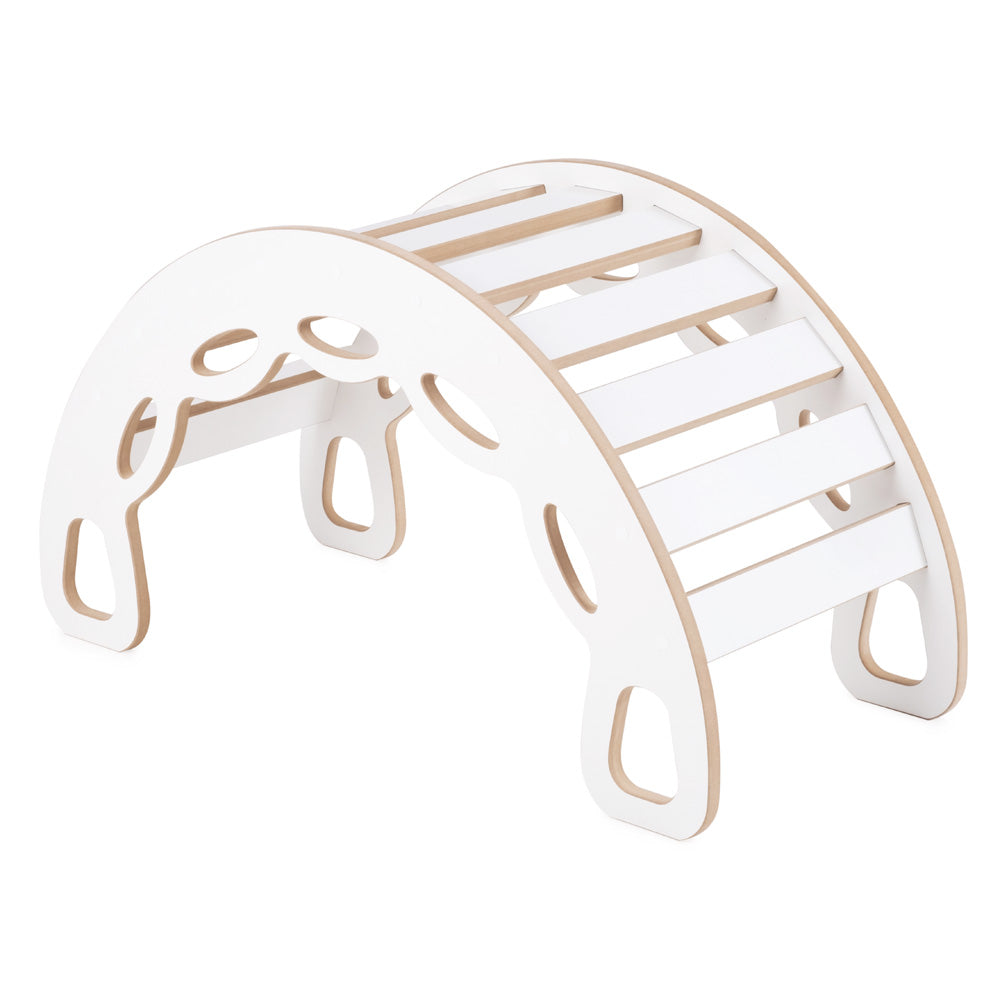 PLUSH NEST 4in1 Medinis Rokeris Mažyliams, Balta/Pilka – vaizdas 3